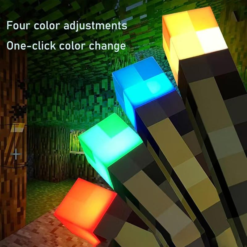 Upgraded Pixel Torch Night Light – USB Pluggable LED Wall Lamp| Handheld Flashlight for Kids Room, Holiday Party & Creative Home Decor